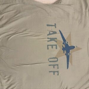 CAbi soft green and Blue Graphic Tee